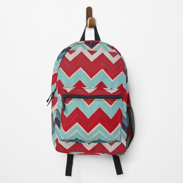 Artikelvorschau, Rotes und blaues Chevron-Muster entworfen und verkauft von CraftyDownloads.