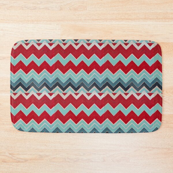 Item preview, Red and Blue Chevron Pattern designed and sold by CraftyDownloads.
