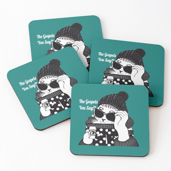 Item preview, Gospel Cat Black and White Drinking Coffee designed and sold by Vintage Hustle.