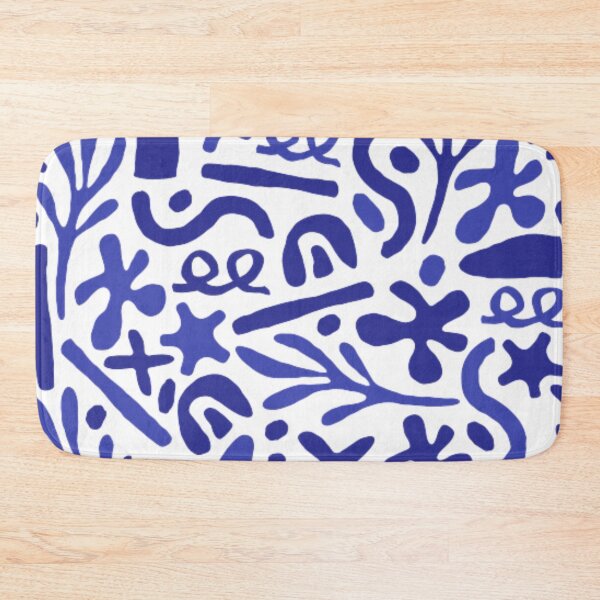 Item preview, Blue abstract pattern with different shapes designed and sold by TeePassion.