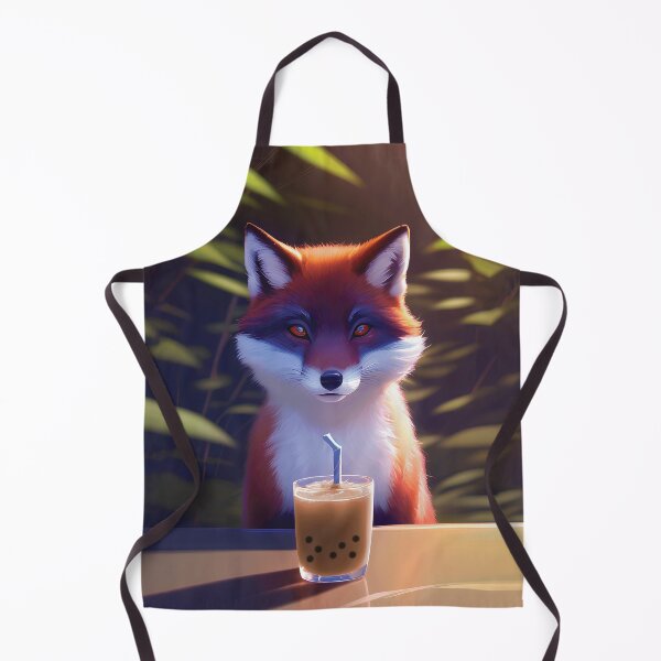 Item preview, Fox with boba bubble tea designed and sold by akwl-design.