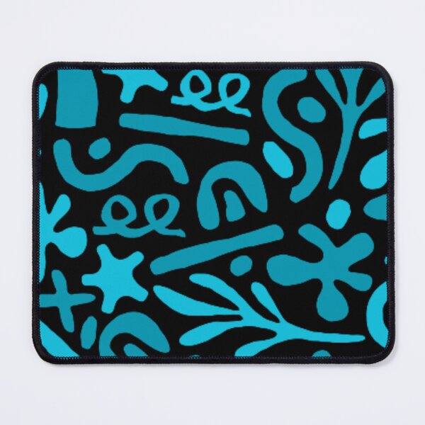 Item preview, Blue abstract pattern with different shapes with black background  designed and sold by TeePassion.