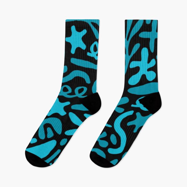 Item preview, Blue abstract pattern with different shapes with black background  designed and sold by TeePassion.