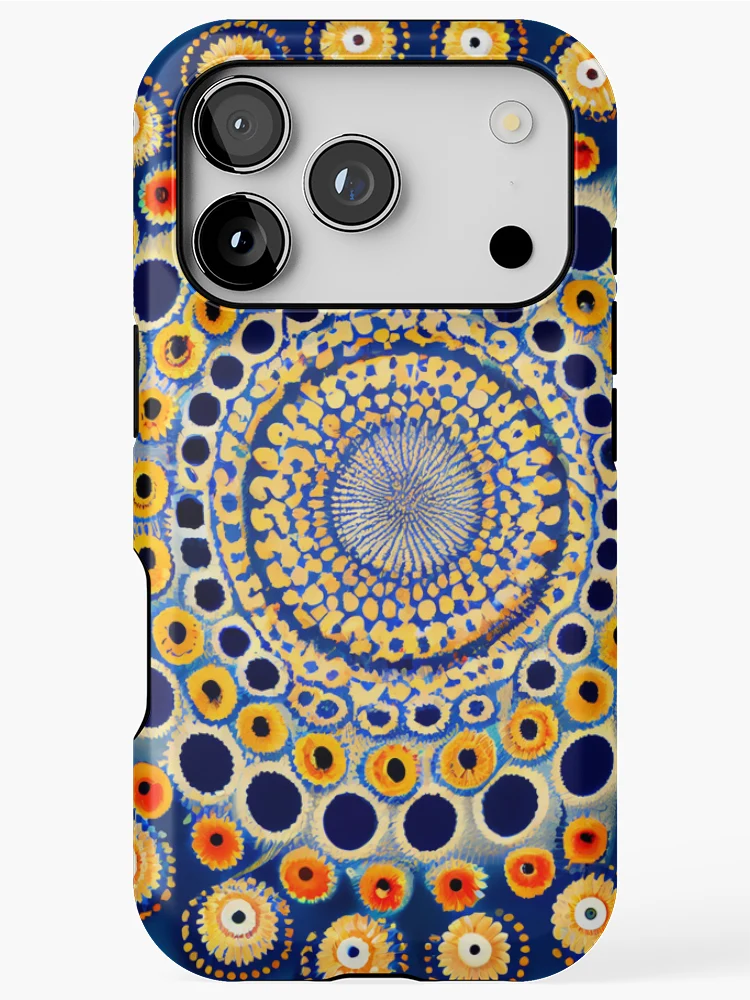 Thumbnail 1 of 4, iPhone Case, Basic Dynamic Circular Country Pattern Digital Painting designed and sold by CodeAndColors.