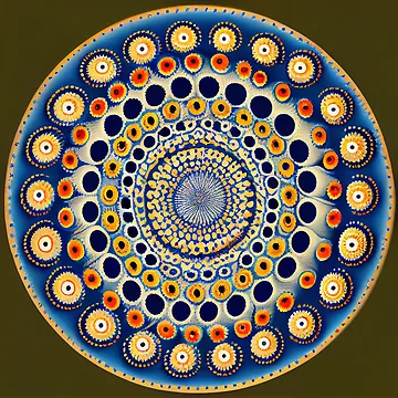 Artwork thumbnail, Basic Dynamic Circular Country Pattern Digital Painting by CodeAndColors