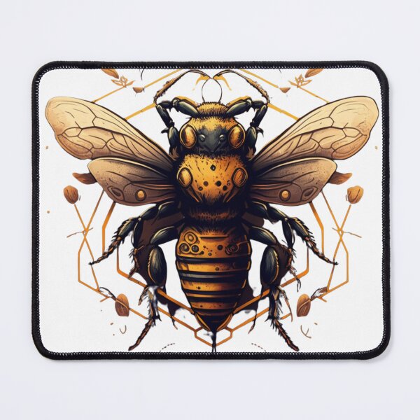 Item preview, bee tattoo machine illustration style designed and sold by Richstd.
