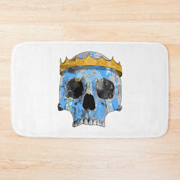 Item preview, Sky blue skull with crown and warpaint  designed and sold by m-yoga-store.