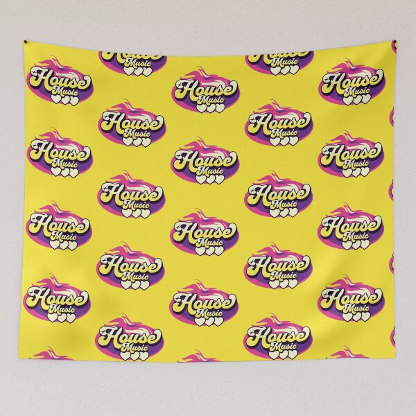 Item preview, HOUSE MUSIC  - House Music Heat (Purple/Yellow) designed and sold by Discothreadz.