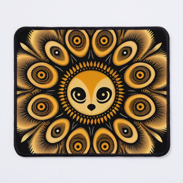 Artikelvorschau, Circular Cute Furry Art Deco Pattern Digital Painting entworfen und verkauft von CodeAndColors.