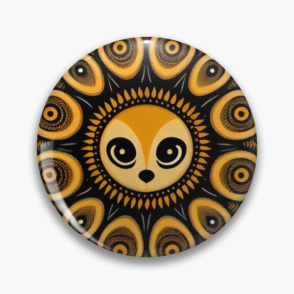Artikelvorschau, Circular Cute Furry Art Deco Pattern Digital Painting entworfen und verkauft von CodeAndColors.