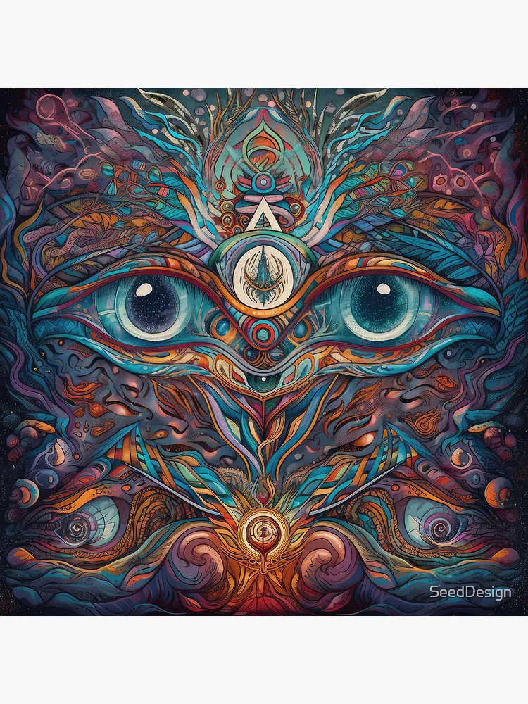 Thumbnail 4 of 4, Clock, Third Eye designed and sold by SeedDesign.