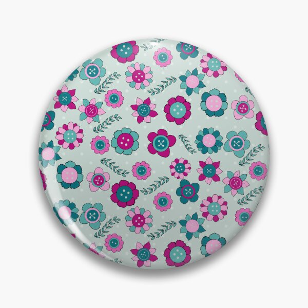 Item preview, Floral Buttons in Green Pattern designed and sold by BlissDrizzle.