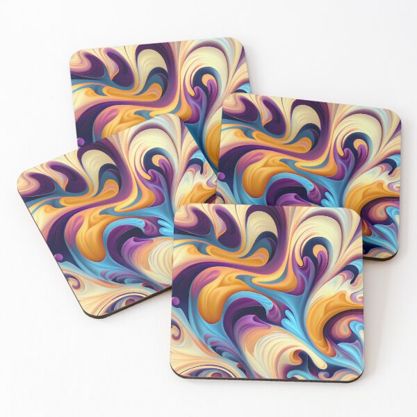 Item preview, Fluid Soft Impressionist Latin Pattern Digital Painting designed and sold by CodeAndColors.