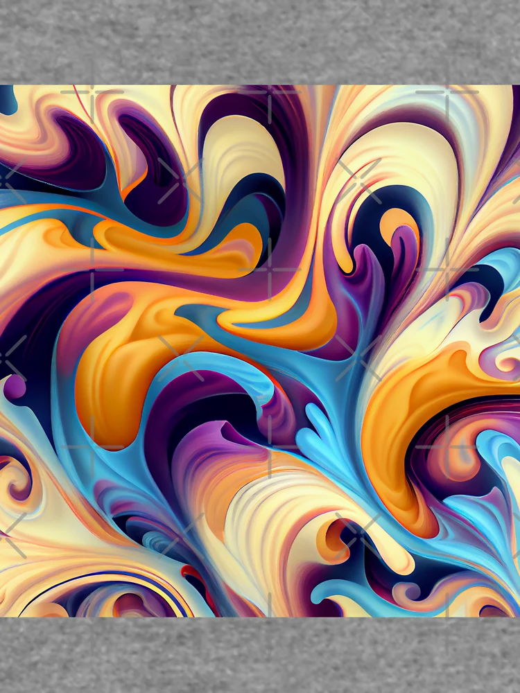 Thumbnail 6 von 6, Leichter Pullover, Fluid Soft Impressionist Latin Pattern Digital Painting designt und verkauft von CodeAndColors.