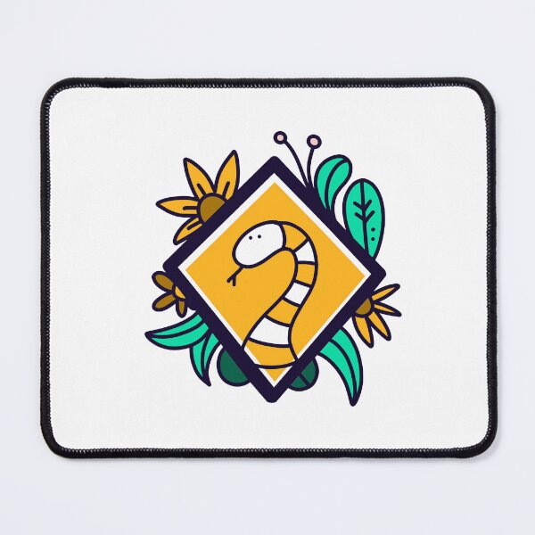 Item preview, Snake on a floral shield designed and sold by cheekyfoxart.