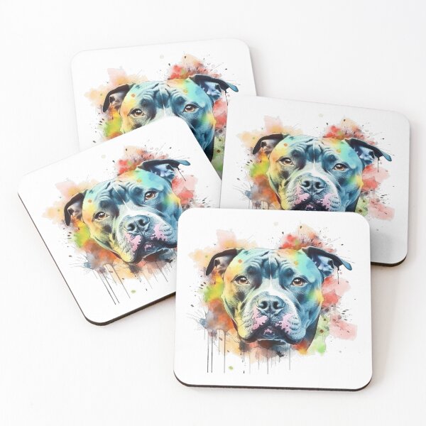 Item preview, English Staffordshire Bull Terrier Colour Splash designed and sold by HookedOnDogz.