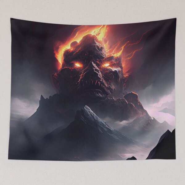 Item preview, The Mountains Fury Digital Painting designed and sold by CodeAndColors.