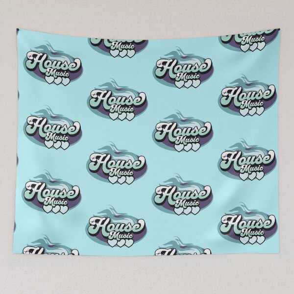 Item preview, HOUSE MUSIC  - House Music Heat (Ice Blue/eggplant) designed and sold by Discothreadz.