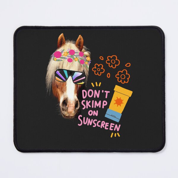 Item preview, DON'T SKIMP ON SUNSCREEN floral horse shirt+Ride into the Sun: Protecting You and Your Equine Companion designed and sold by Wang Yu sheng.
