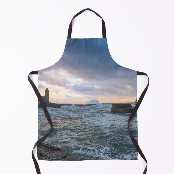 Item preview, Porthleven Cornwall ship inn, stormy sea designed and sold by kathleenjean.