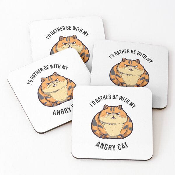 Artikelvorschau, I'd rather be with my angry cat entworfen und verkauft von pxdg.