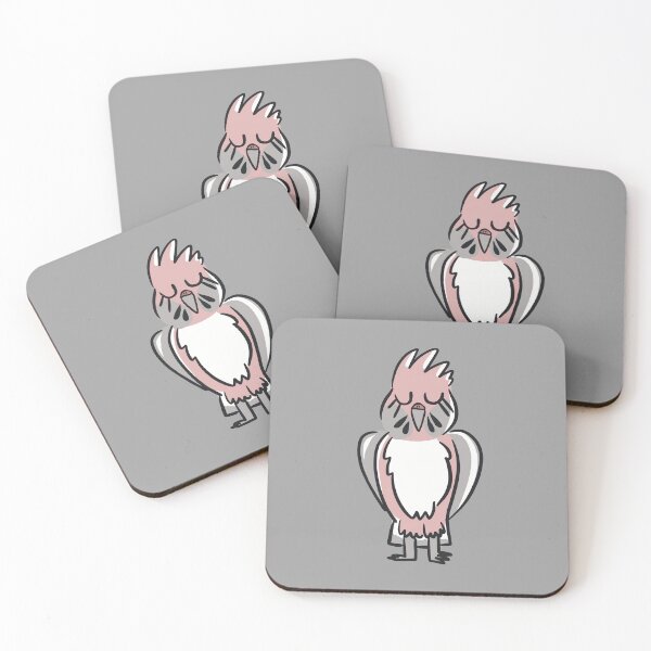 Item preview, Another sassy Standing cocky pink and grey cockatoo designed and sold by cheekyfoxart.