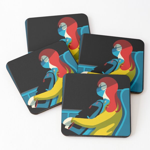 Item preview, Woman Sleeping in Train Wearing a Mask designed and sold by Sfumata Illustration.