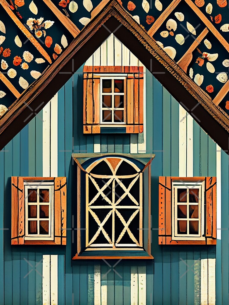 Thumbnail 3 von 3, Tuch, Dazzling Modern Farmhouse Pattern Digital Painting designt und verkauft von CodeAndColors.