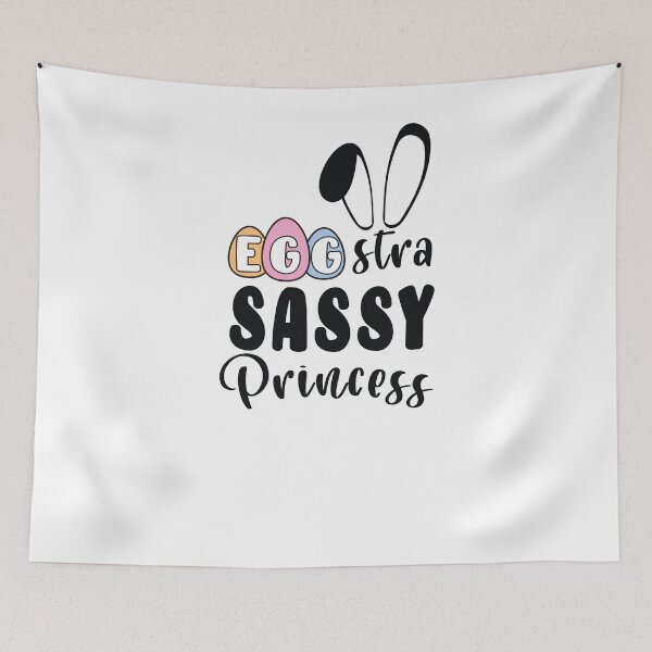 Item preview, Colorful Egg-Stra Sassy Princess Bunny Ears Happy Easter designed and sold by Run to Creations.
