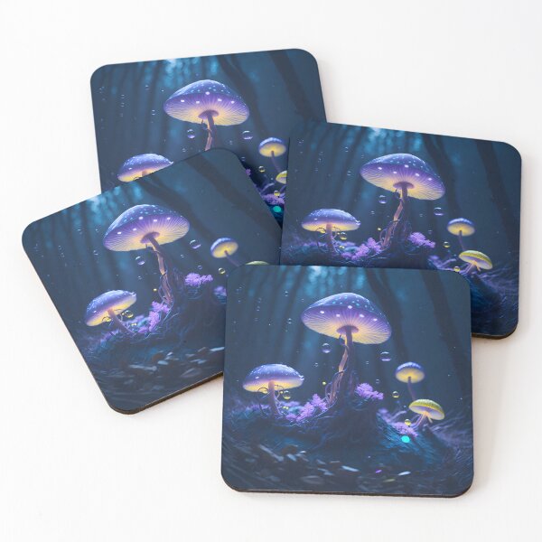 Item preview, Magic Mushroom Forest Dew Drops Low POV - Mushrooms designed and sold by internlvisions.