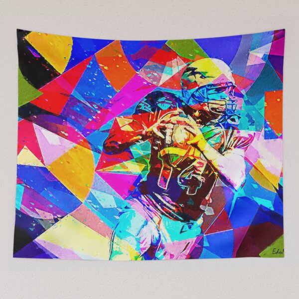 Item preview, American football player running to throw the ball to perform an offensive play designed and sold by EduNewton.