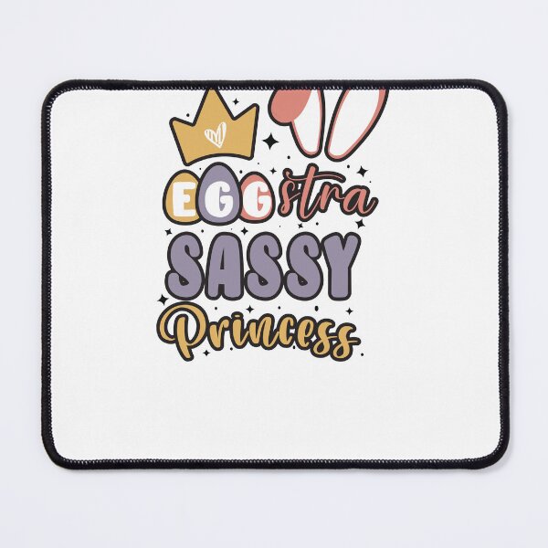 Item preview, Cute Girls Bunny Ears Crown Egg-stra Sassy Princess / Retro Colorful Happy Easter Sassy Princess  designed and sold by Run to Creations.