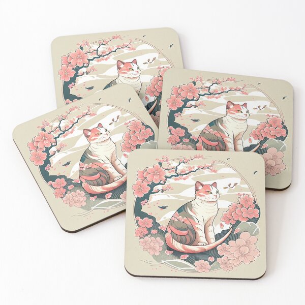 Item preview, Cherry Blossom Calico Cat designed and sold by heyhannaleah.