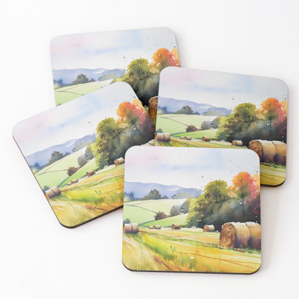 Item preview, Hay Bales in the Golden Valley 01 designed and sold by artgoldenvalley.