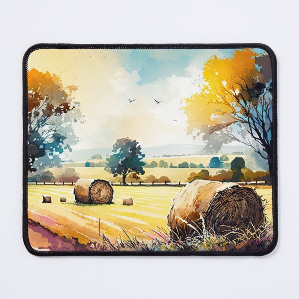Item preview, Hay Bales in the Golden Valley 02 designed and sold by artgoldenvalley.
