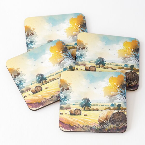 Item preview, Hay Bales in the Golden Valley 02 designed and sold by artgoldenvalley.