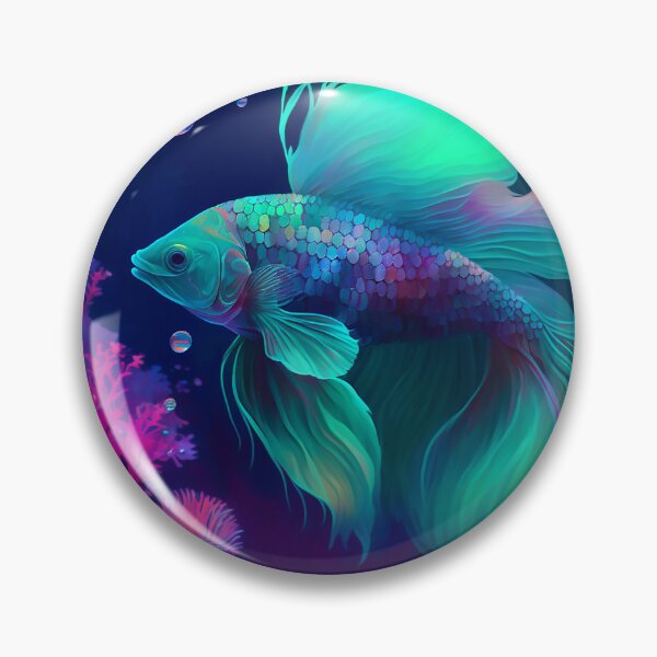 Artikelvorschau, Digital Betta Fish Psychedelisch entworfen und verkauft von shopfindingbeni.