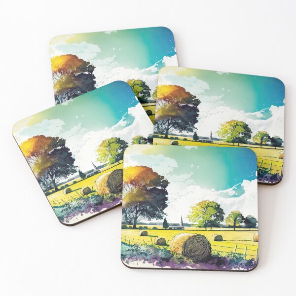 Item preview, Hay Bales in the Golden Valley 03 designed and sold by artgoldenvalley.