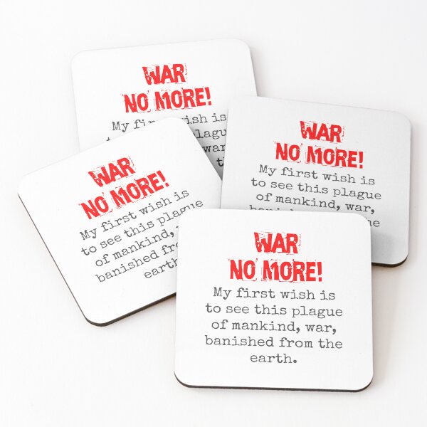Item preview, My First Wish Is To See - Anti-War Quote designed and sold by CrankyOldDude.