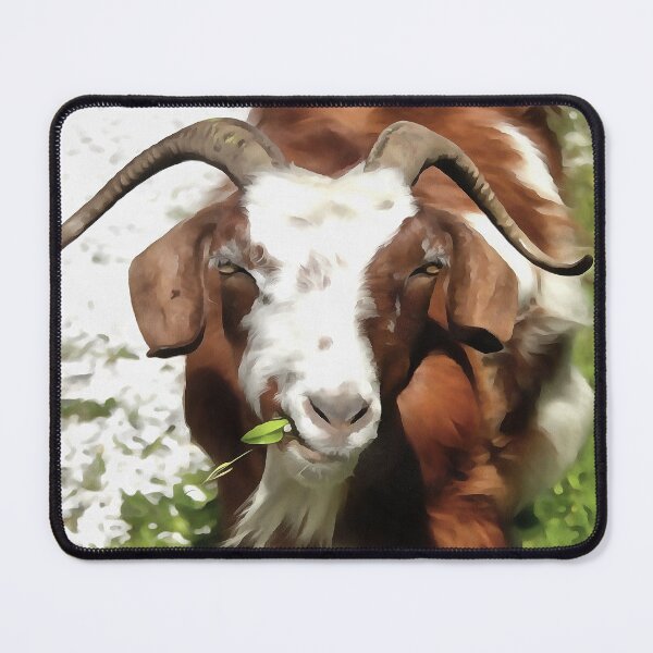 Item preview, Whimsical Artistic Portrait Of A Goat Grazing designed and sold by taiche.