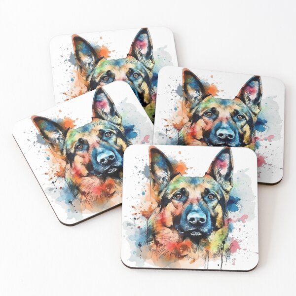 Item preview, German Shepherd Colour Splash designed and sold by HookedOnDogz.