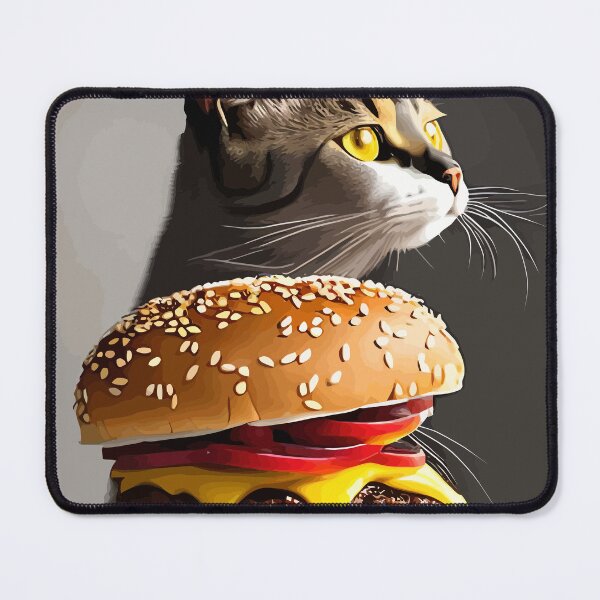Item preview, The Cat and its Giant Burger designed and sold by ArtisticAllure1.