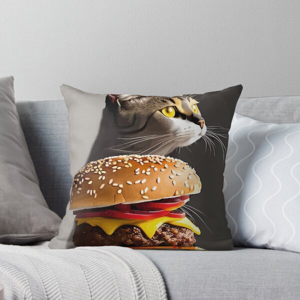 Item preview, The Cat and its Giant Burger designed and sold by ArtisticAllure1.