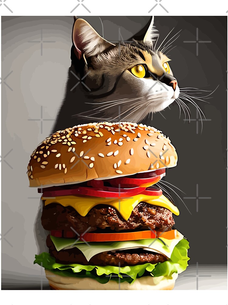 Cat clearance burger shirt