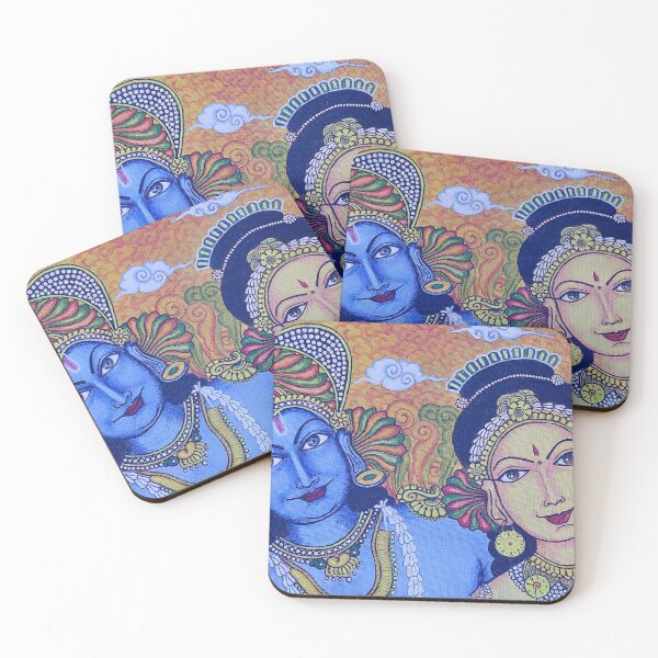 Item preview, Radha Krishna Mural  designed and sold by wooxycreations.