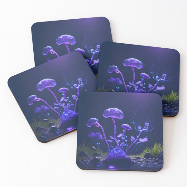 Item preview, Magic Mushrooms Cluster Night Scene - Mushrooms designed and sold by internlvisions.
