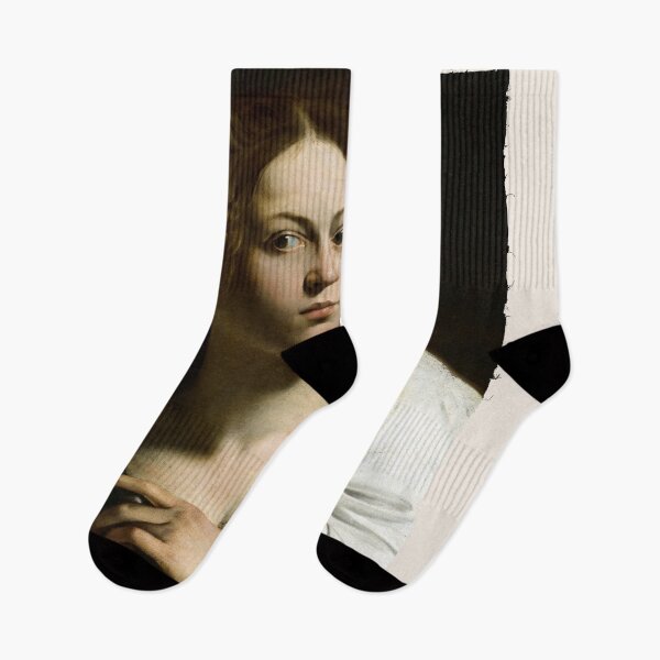 Item preview, Saint Catherine of Alexandria - Caravaggio's Classic Portrait Painting designed and sold by Sergey Sedunov.