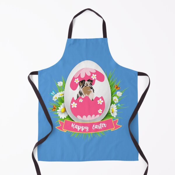 Item preview, Shetland Sheepdog (Sheltie) In Colorful Easter Egg With Happy Easter Sign designed and sold by SeasonalDogs.