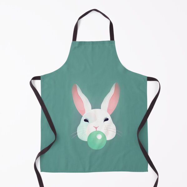 Item preview, Bubblegum Bunny on Teal, minimalist designed and sold by EmeraldeaArt.