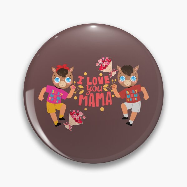 Item preview, Celebrate the Best Mom with a Fun and Unique Twist: Horse-Head T-Shirts with "I Love You Mom" Message designed and sold by Wang Yu sheng.